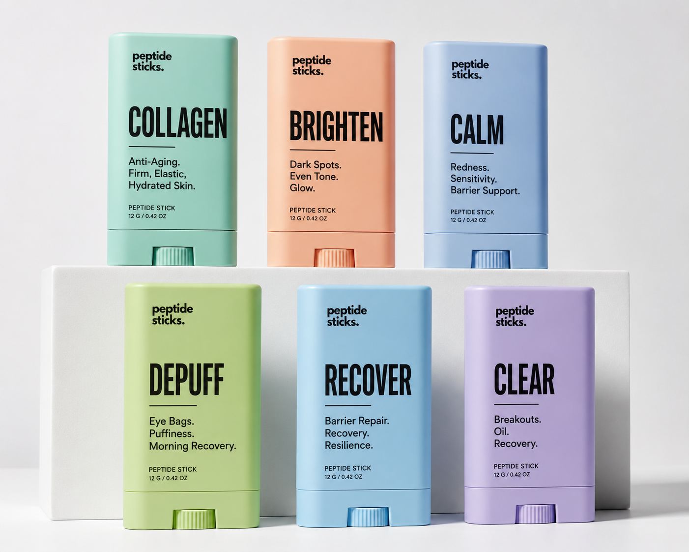 The full peptide sticks line in seven colors